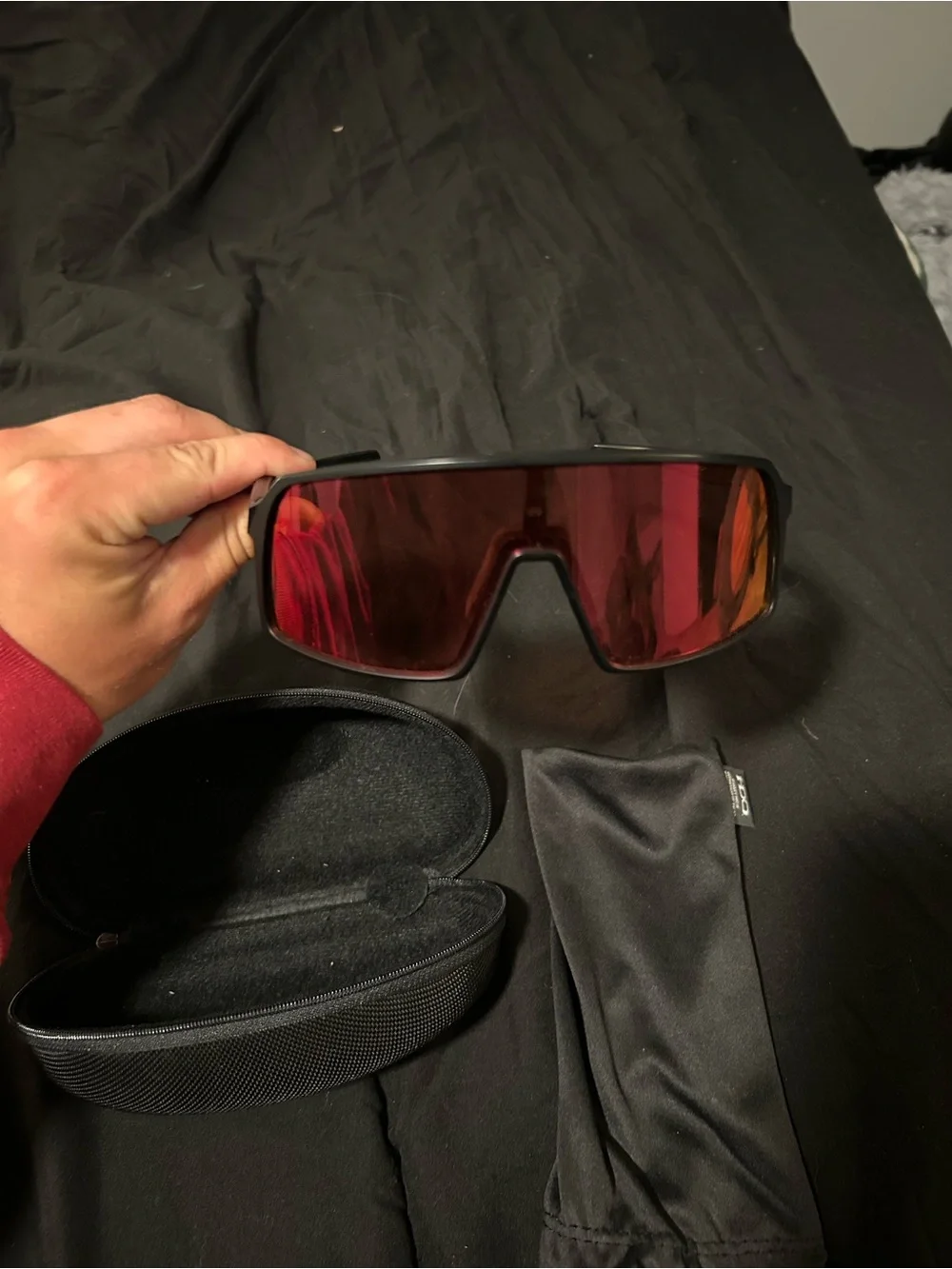 Oakley Red Lens Sports Sunglasses with Case